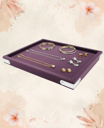 Rpinkal Velvet Jewellery Display & Beading Tray 12 x 9 Inch (Wine)