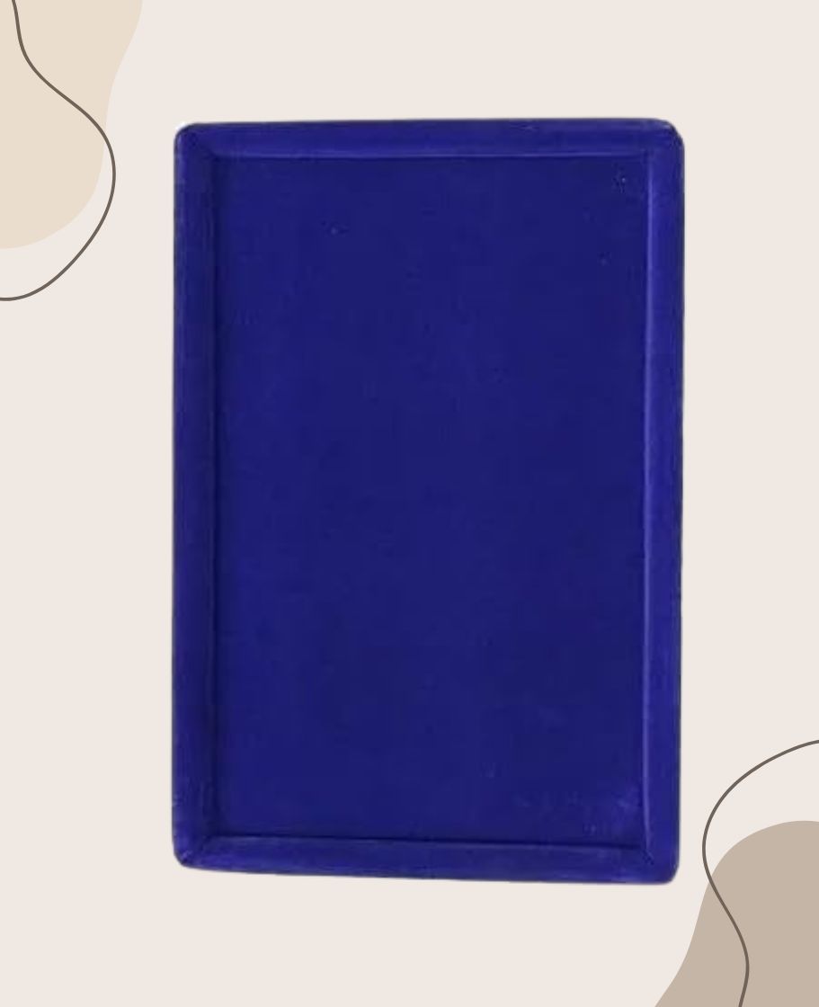 Rpinkal Velvet Jewellery Finding Beading Tray 12 x 9 Inch (BLUE)