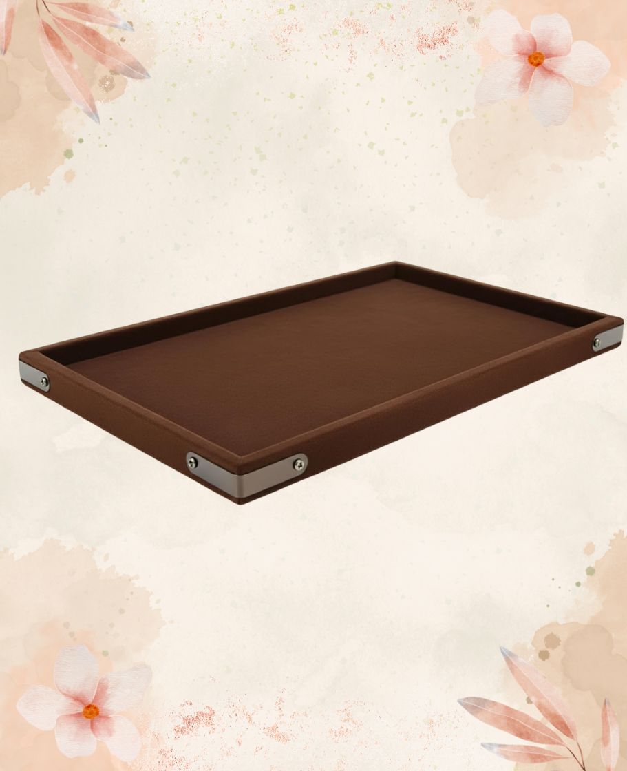 Rpinkal Velvet Jewellery Finding Beading Tray 12 x 9 Inch (Coffee Brown)1 PCS