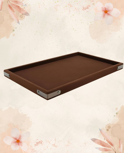 Rpinkal Velvet Jewellery Finding Beading Tray 12 x 9 Inch (Coffee Brown)1 PCS