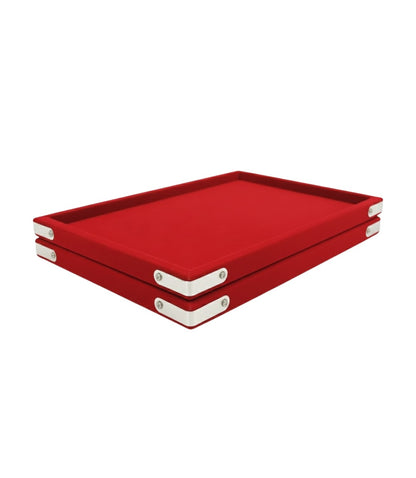 Rpinkal RED Velvet Jewellery Finding Beading Tray 12 x 9 Inch (RED) 1 PCS