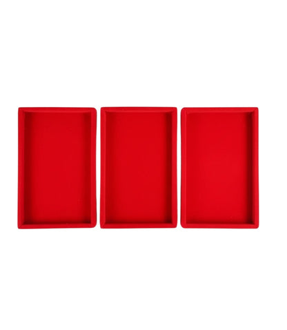 Rpinkal RED Velvet Jewellery Finding Beading Tray 12 x 9 Inch (RED) 1 PCS