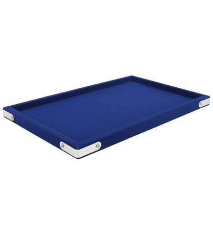 Rpinkal Jewellery Display Organizer Tray 12 x 9 Inch Velvet Beading Tray (RED-BLUE) 2 PCS