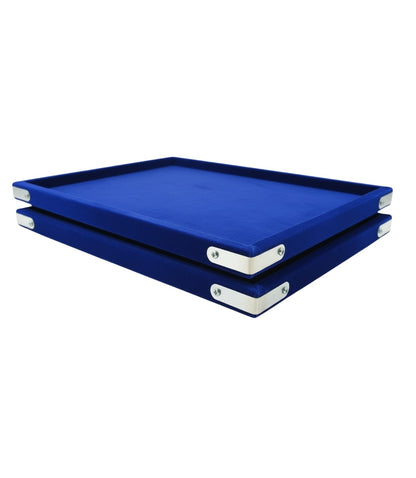 Rpinkal Jewellery Display Organizer Tray 12 x 9 Inch Velvet Beading Tray (RED-BLUE) 2 PCS